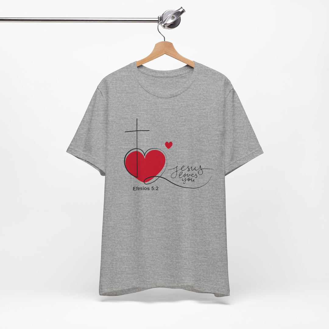Jesus loves you Shirt, Bella Canva Unisex Tshirt, Bible, God loves you message, Faith-Inspired Love Tee, Jesus Loves You Shirt, Christian Gift, Casual T-Shirt, Everyday Wear, Spiritual Fashion, Christian T-shirt