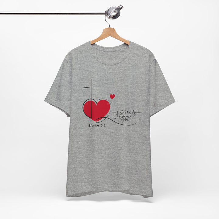 Jesus loves you Shirt, Bella Canva Unisex Tshirt, Bible, God loves you message, Faith-Inspired Love Tee, Jesus Loves You Shirt, Christian Gift, Casual T-Shirt, Everyday Wear, Spiritual Fashion, Christian T-shirt