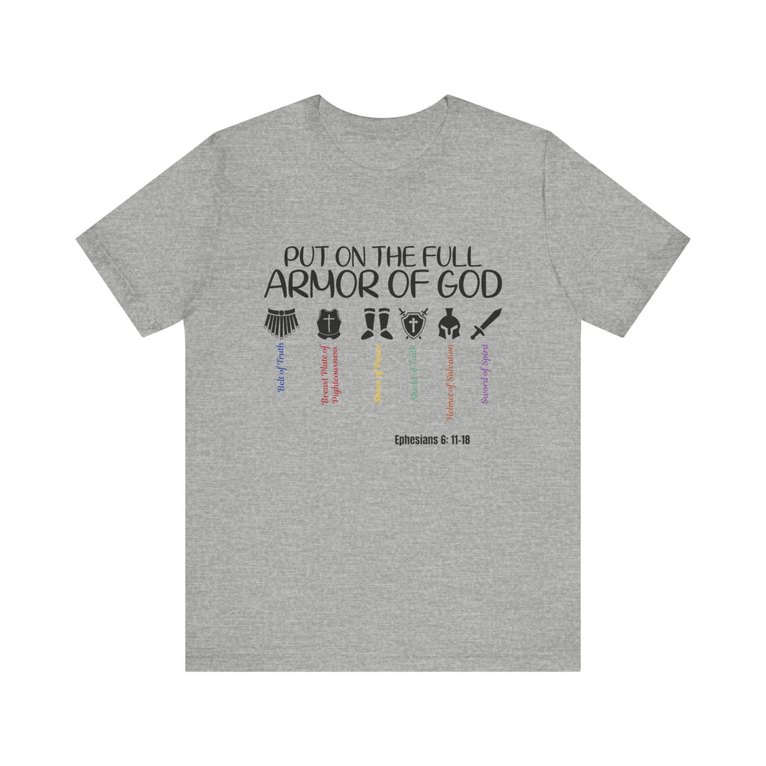 Armor of God T-shirt, Bella Canva Unisex T-Shirt, Armadura de Dios T-shirt, Faith-Inspired Armor of God Tee, Christian Shirt, Scripture T-Shirt, Unisex Graphic Tee, Inspirational Gift, Religious Apparel