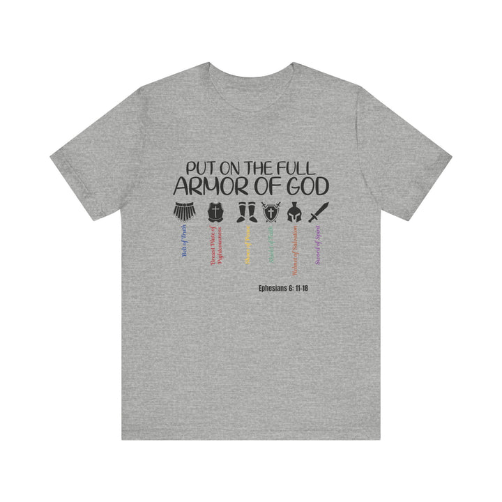 Armor of God T-shirt, Bella Canva Unisex T-Shirt, Armadura de Dios T-shirt, Faith-Inspired Armor of God Tee, Christian Shirt, Scripture T-Shirt, Unisex Graphic Tee, Inspirational Gift, Religious Apparel