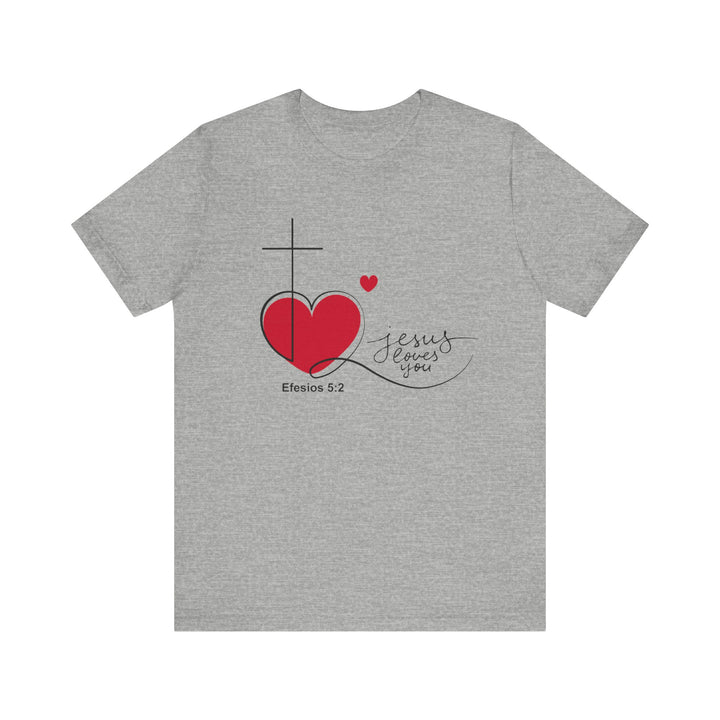 Jesus loves you Shirt, Bella Canva Unisex Tshirt, Bible, God loves you message, Faith-Inspired Love Tee, Jesus Loves You Shirt, Christian Gift, Casual T-Shirt, Everyday Wear, Spiritual Fashion, Christian T-shirt