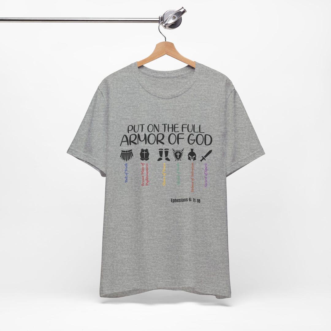 Armor of God T-shirt, Bella Canva Unisex T-Shirt, Armadura de Dios T-shirt, Faith-Inspired Armor of God Tee, Christian Shirt, Scripture T-Shirt, Unisex Graphic Tee, Inspirational Gift, Religious Apparel