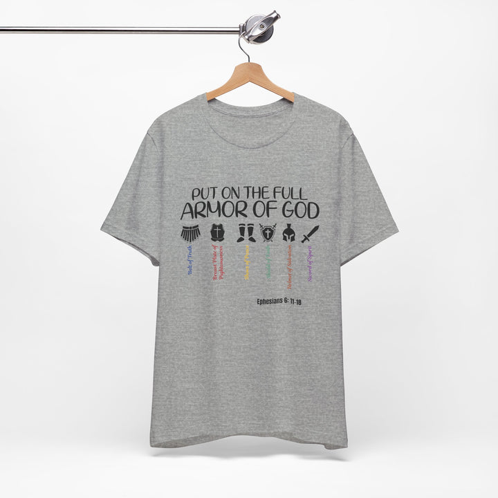 Armor of God T-shirt, Bella Canva Unisex T-Shirt, Armadura de Dios T-shirt, Faith-Inspired Armor of God Tee, Christian Shirt, Scripture T-Shirt, Unisex Graphic Tee, Inspirational Gift, Religious Apparel
