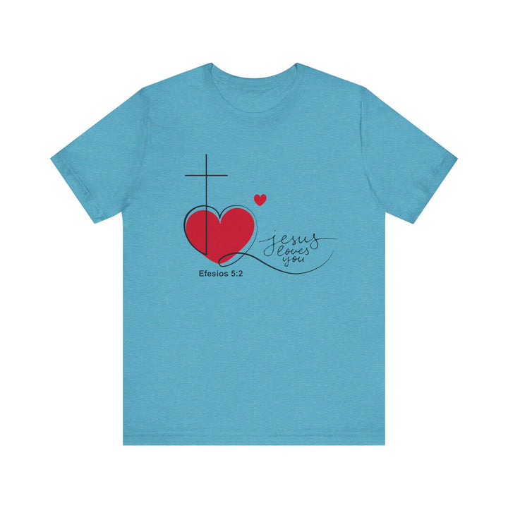 Jesus loves you Shirt, Bella Canva Unisex Tshirt, Bible, God loves you message, Faith-Inspired Love Tee, Jesus Loves You Shirt, Christian Gift, Casual T-Shirt, Everyday Wear, Spiritual Fashion, Christian T-shirt