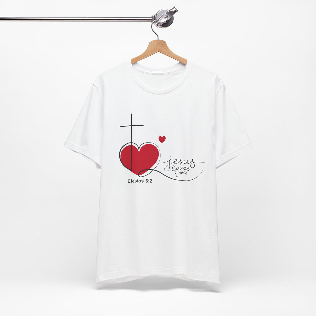 Jesus loves you Shirt, Bella Canva Unisex Tshirt, Bible, God loves you message, Faith-Inspired Love Tee, Jesus Loves You Shirt, Christian Gift, Casual T-Shirt, Everyday Wear, Spiritual Fashion, Christian T-shirt