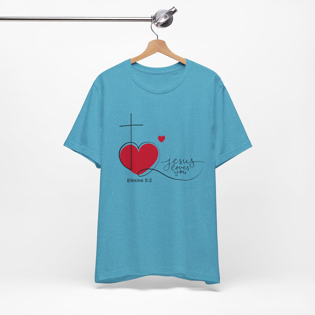 Jesus loves you Shirt, Bella Canva Unisex Tshirt, Bible, God loves you message, Faith-Inspired Love Tee, Jesus Loves You Shirt, Christian Gift, Casual T-Shirt, Everyday Wear, Spiritual Fashion, Christian T-shirt